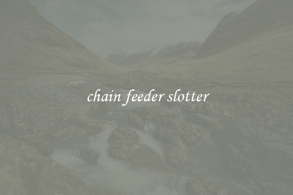 chain feeder slotter