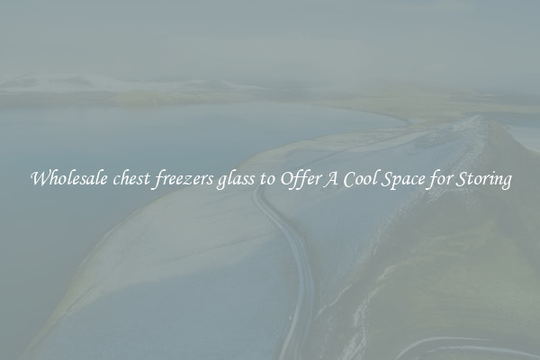 Wholesale chest freezers glass to Offer A Cool Space for Storing