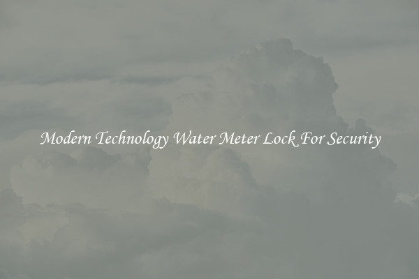 Modern Technology Water Meter Lock For Security
