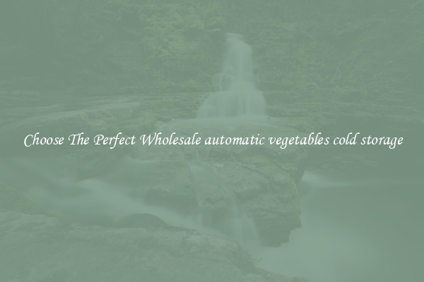 Choose The Perfect Wholesale automatic vegetables cold storage