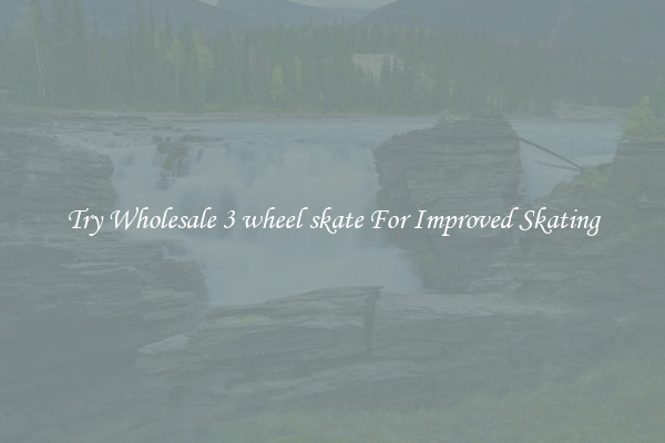 Try Wholesale 3 wheel skate For Improved Skating