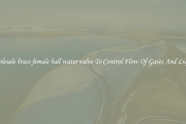 Wholesale brass female ball water valve To Control Flow Of Gases And Liquids