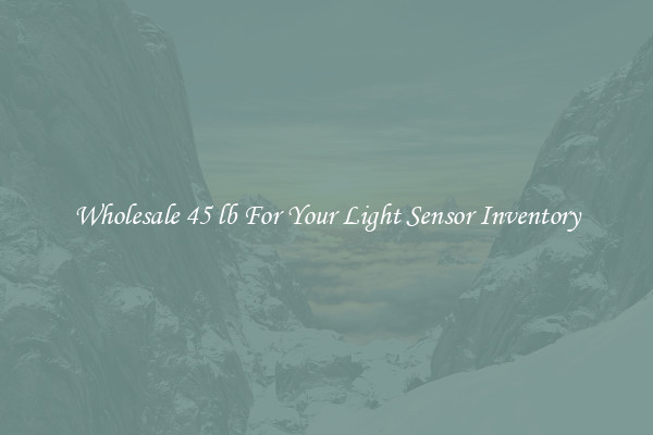 Wholesale 45 lb For Your Light Sensor Inventory