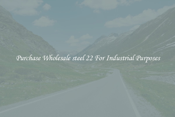 Purchase Wholesale steel 22 For Industrial Purposes